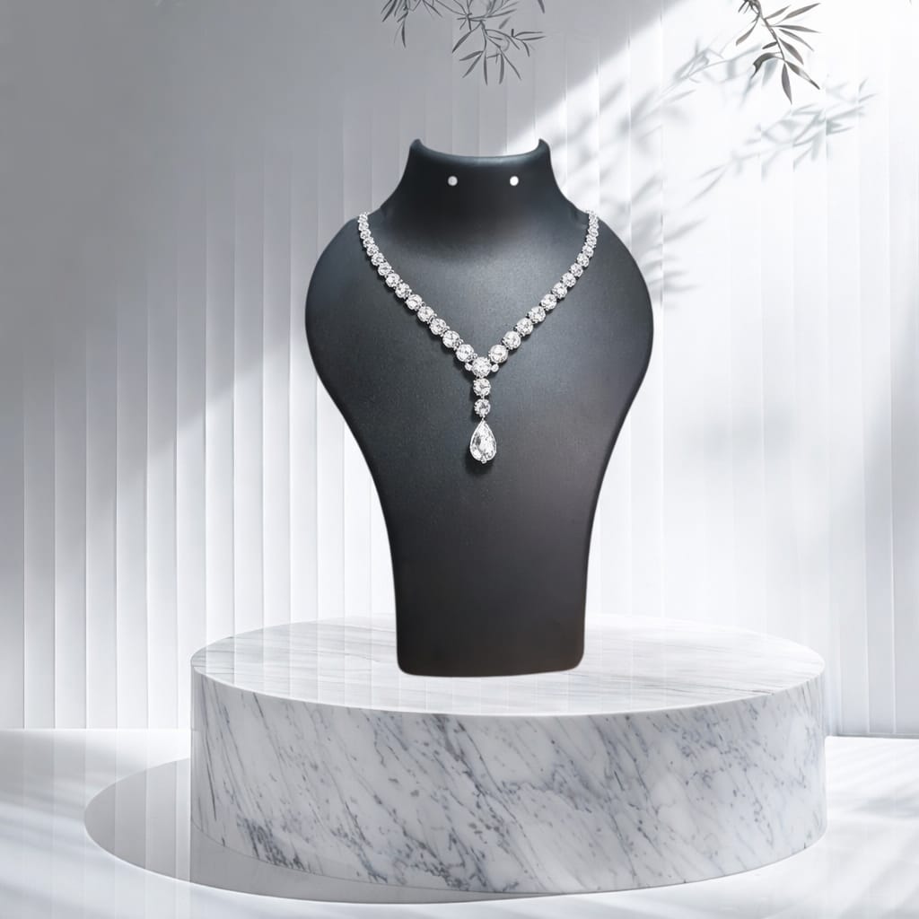 8-Inch Black Acrylic Necklace Stand (No. 27) – Jewelry Display Holder pack of 12