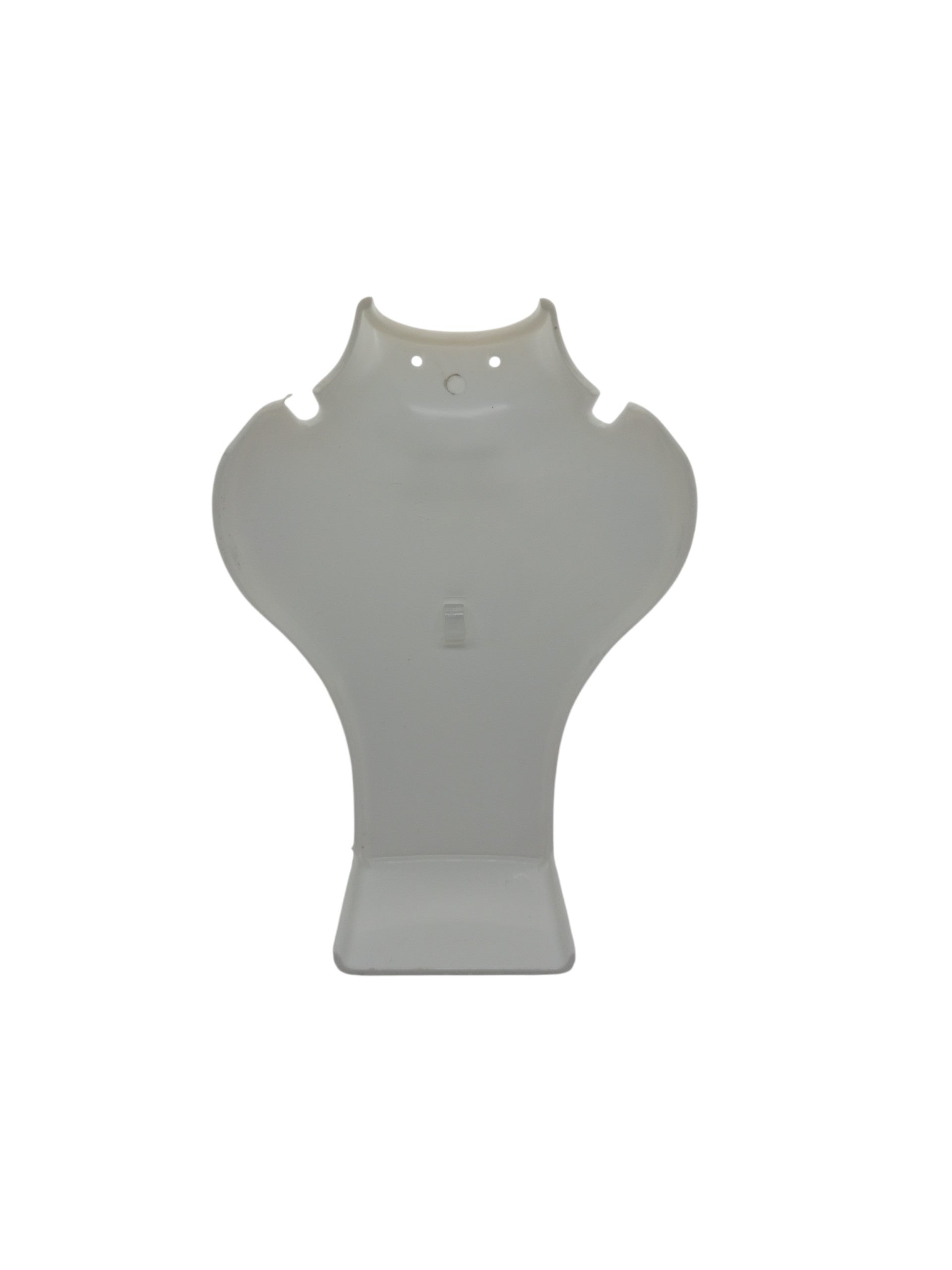 White Acrylic Necklace Display Stand | Jewelry Bust Display Holder | 8 Inch Height | Pendant & Chain Showcase Stand pack of 6