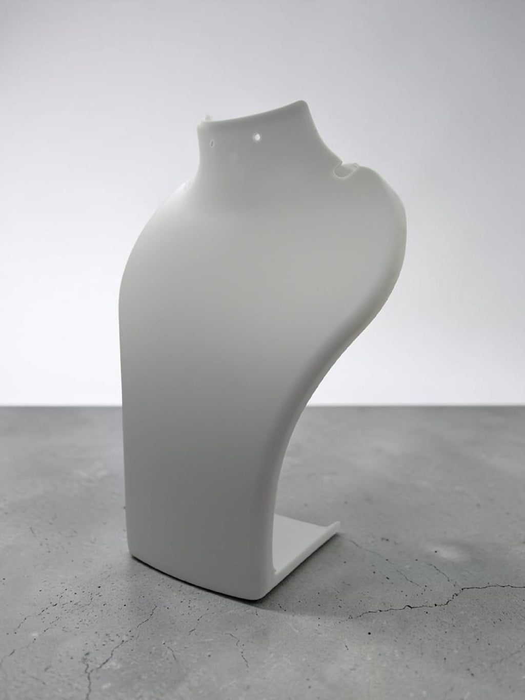 White Acrylic Necklace Display Stand | Jewelry Bust Display Holder | 8 Inch Height | Pendant & Chain Showcase Stand pack of 6