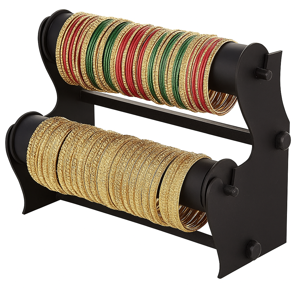2 Roll Bangle Stand – Jewelry Display Holder for Bangles, Bracelets & Watches