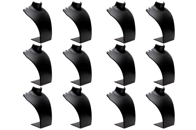 8-Inch Black Acrylic Necklace Stand – Elegant Jewelry Display Holder pack of 12