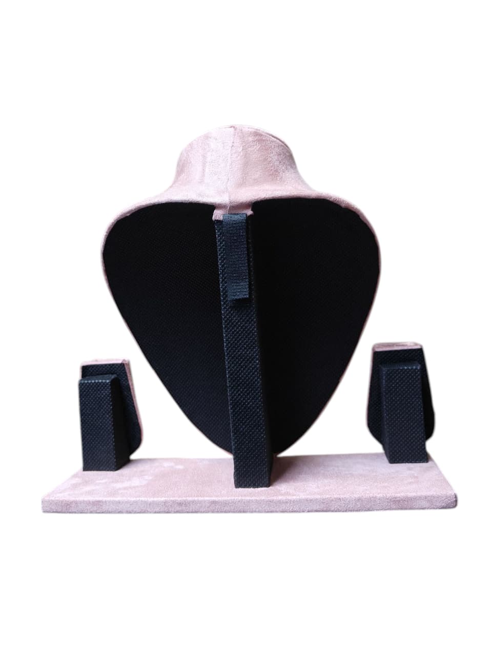 8 inch Pink Suede Necklace Display Stand – Premium Jewelry Showcase Bust