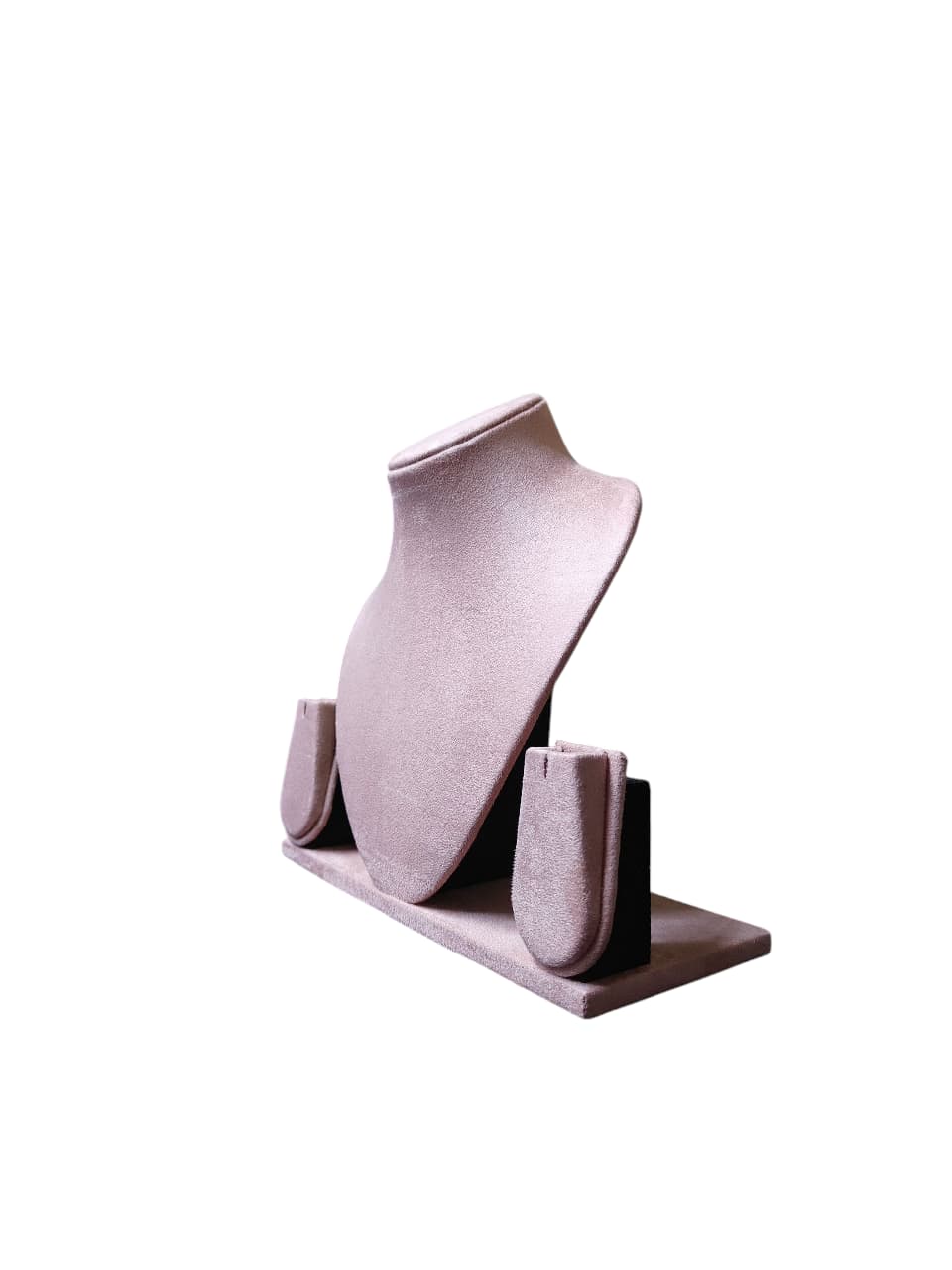 8 inch Pink Suede Necklace Display Stand – Premium Jewelry Showcase Bust