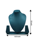 12 inch Green Suede Necklace Display Stand – Premium Jewelry Showcase Bust