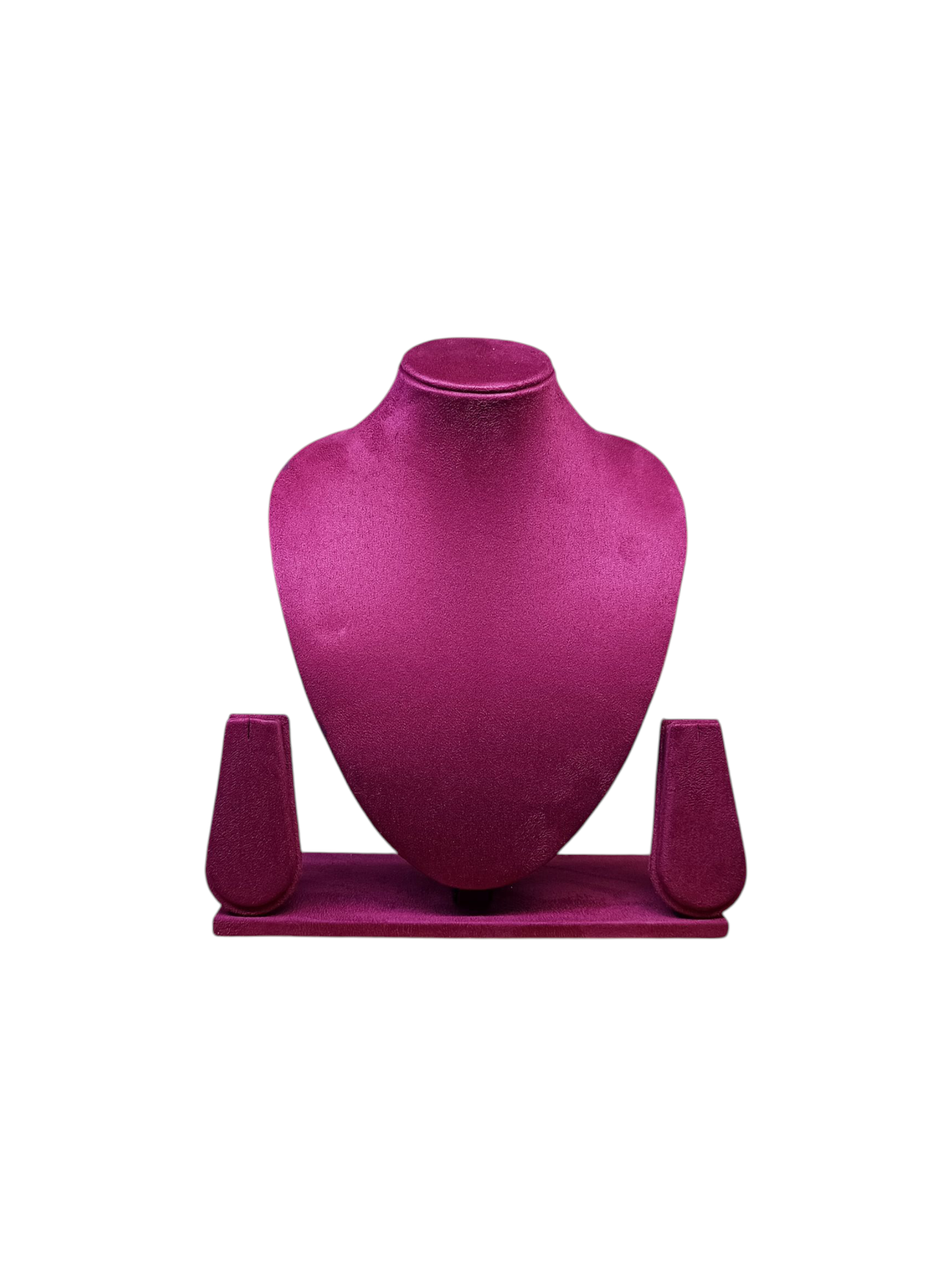 10 inch Maroon Suede Necklace Display Stand – Premium Jewelry Showcase Bust