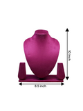 10 inch Maroon Suede Necklace Display Stand – Premium Jewelry Showcase Bust