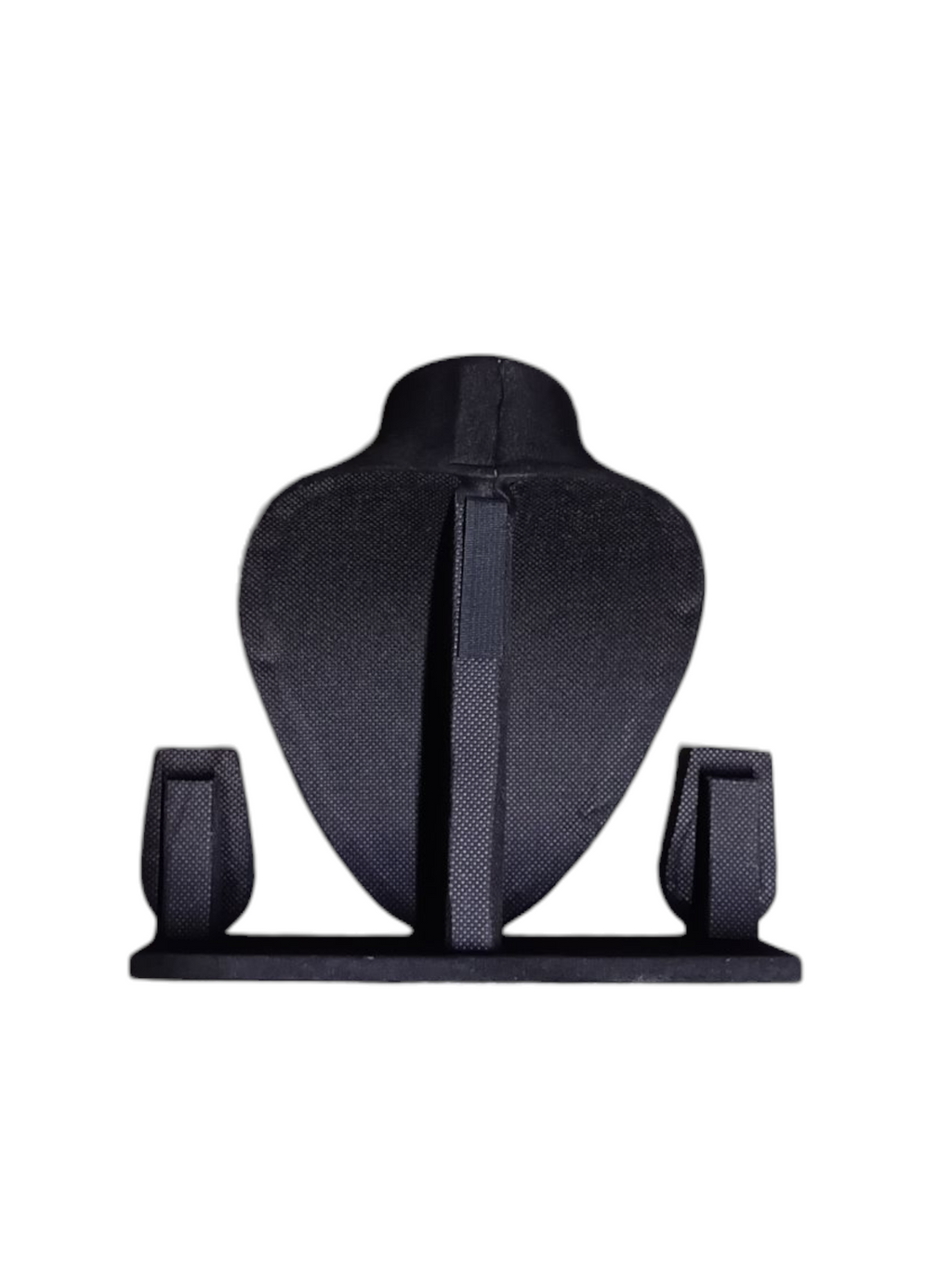 10-Inch Black Suede Necklace Display Stand – Premium Jewelry Showcase Bust