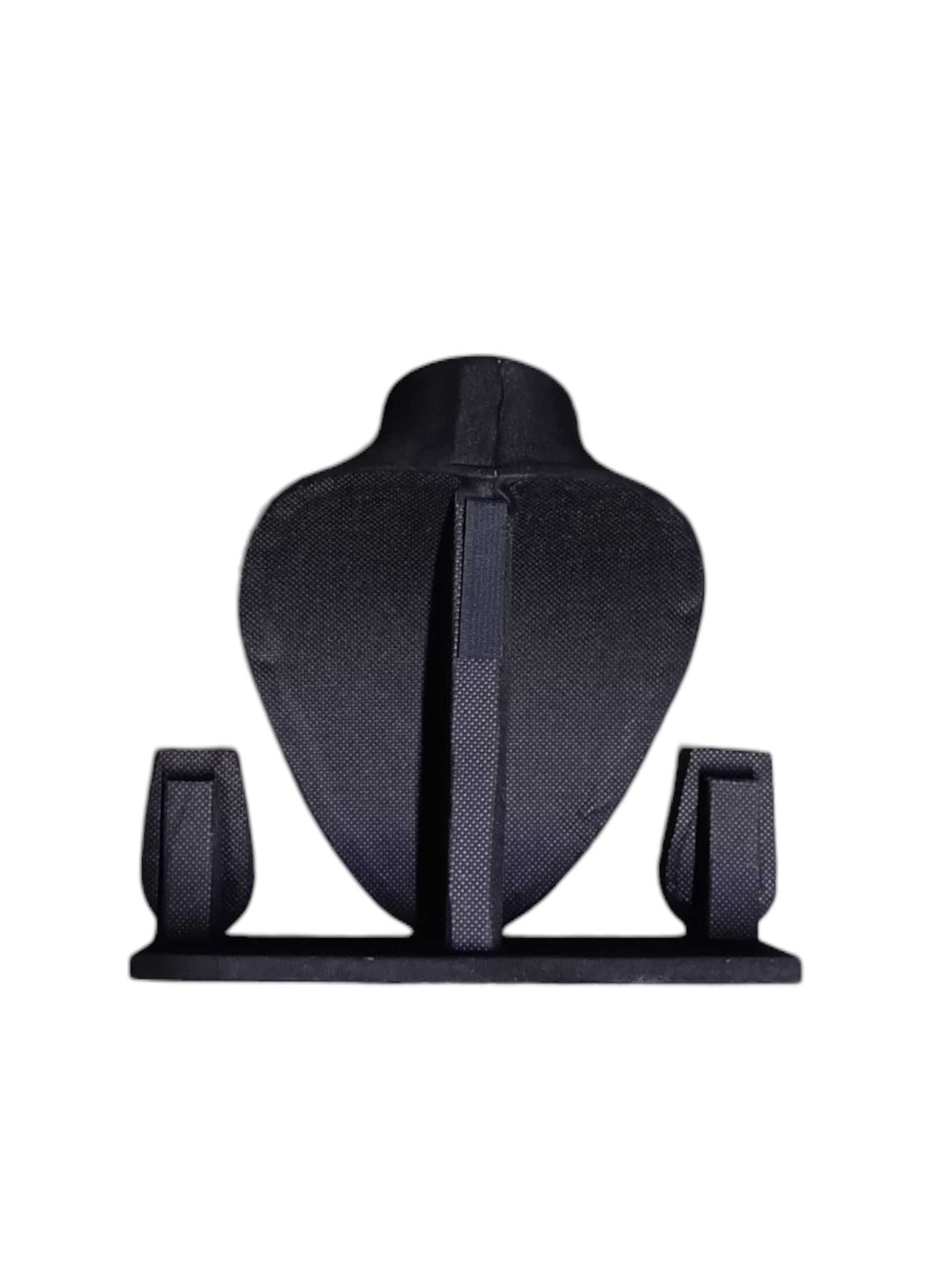 10-Inch Black Suede Necklace Display Stand – Premium Jewelry Showcase Bust