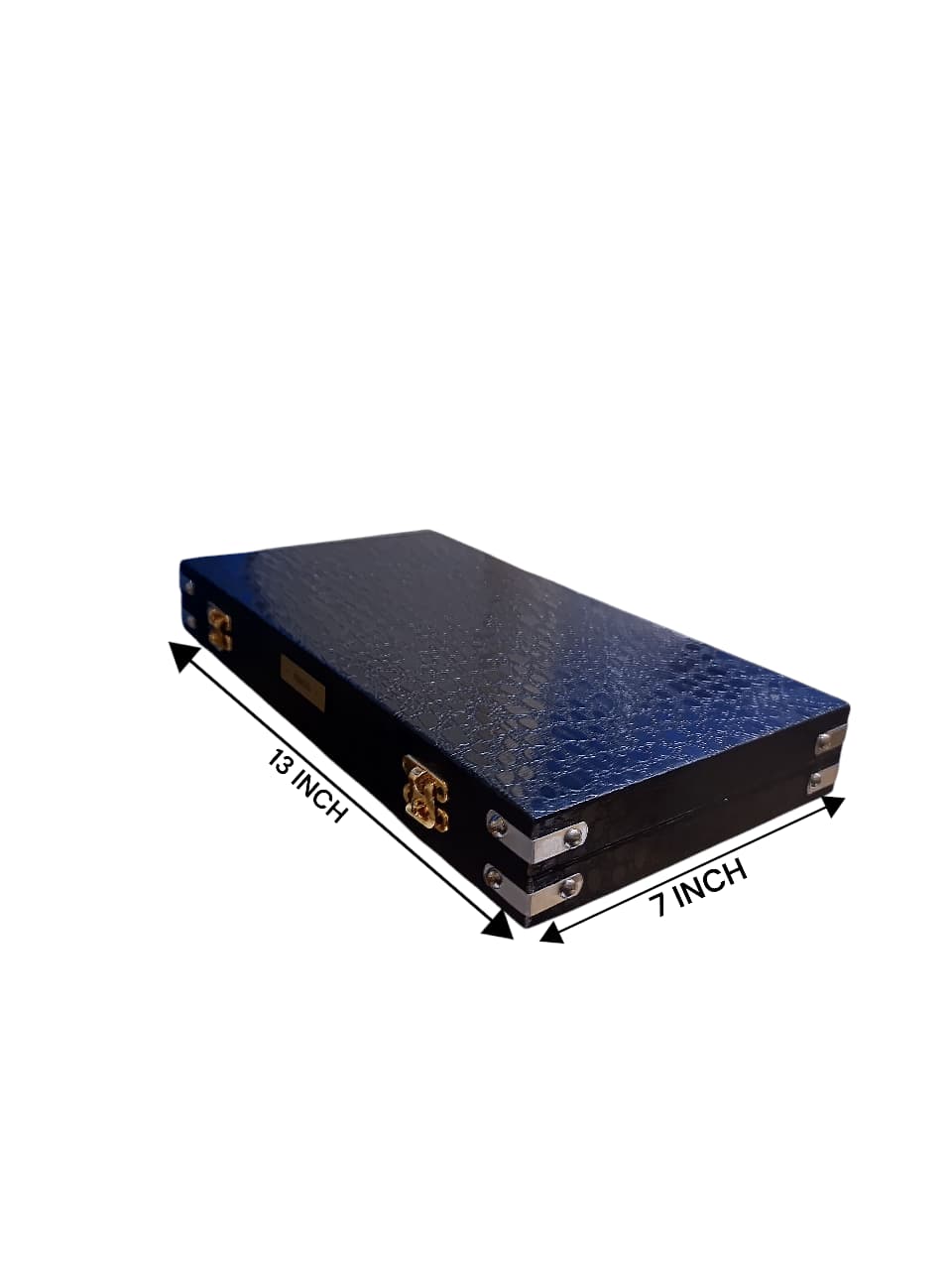 10 Chain Jewelry Storage Box – Black Crocodile Rexine Necklace Display Case