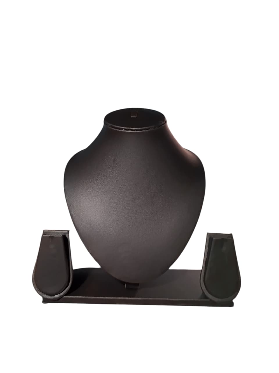 8 inch Black rexine necklace stand