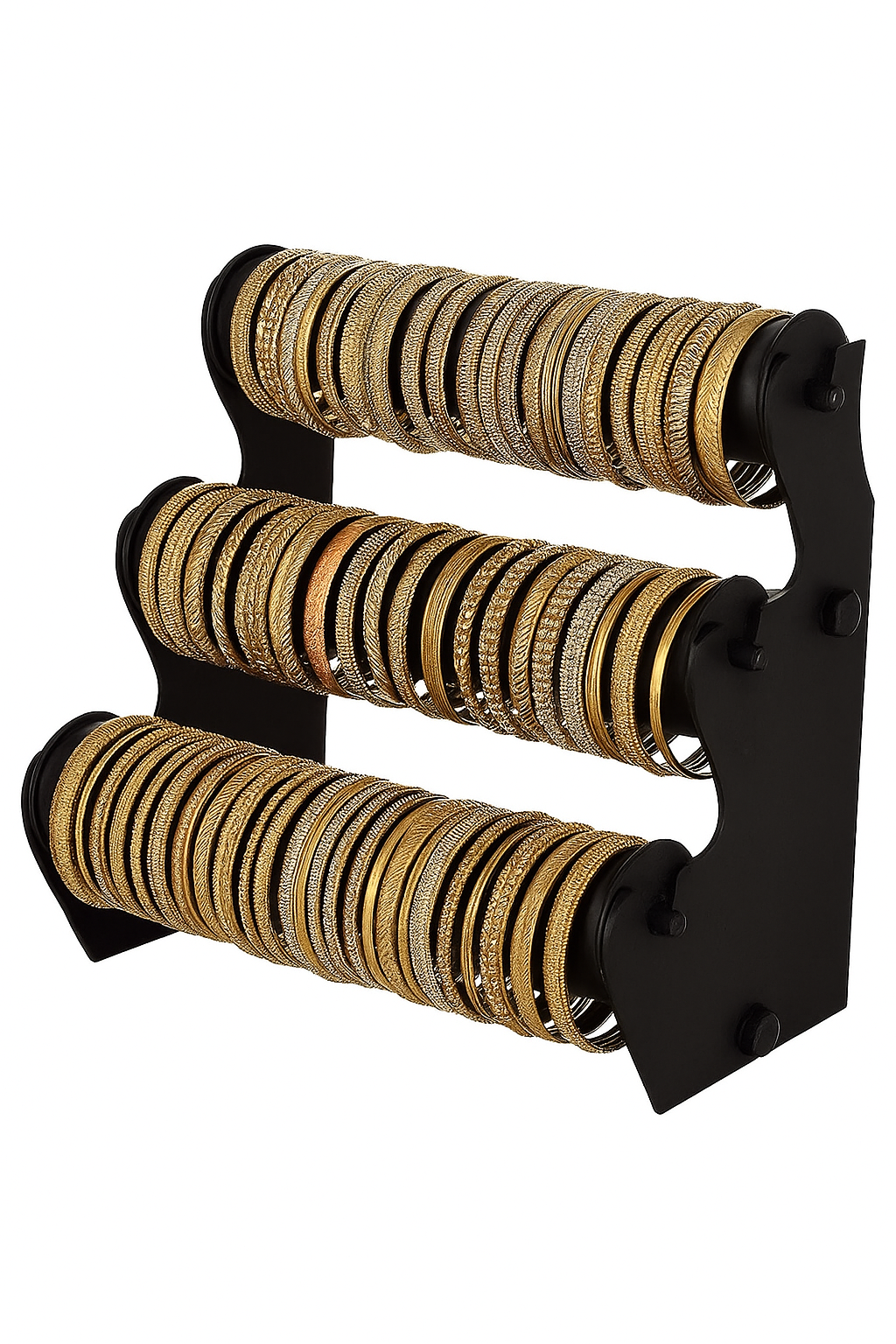 3 Roll Bangle Stand – Premium Jewelry Display Holder for Bangles, Bracelets & Watches
