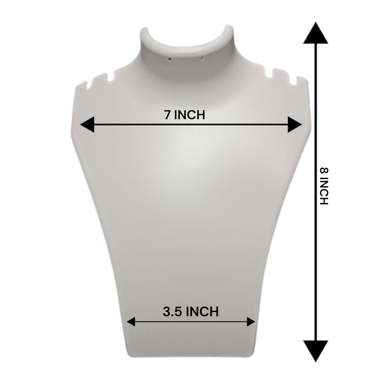 8 Inch White Acrylic Necklace Display Stand – Elegant Jewelry Holder for Home & Retail Display PACK OF 6
