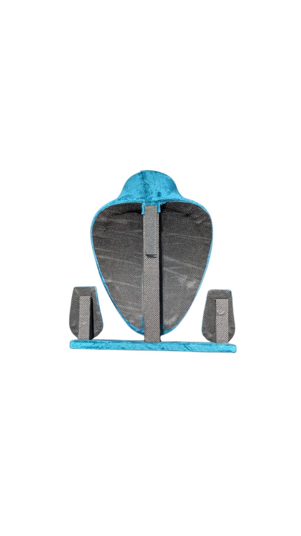 8 inch Suede velvet necklace stand (peacock colour)