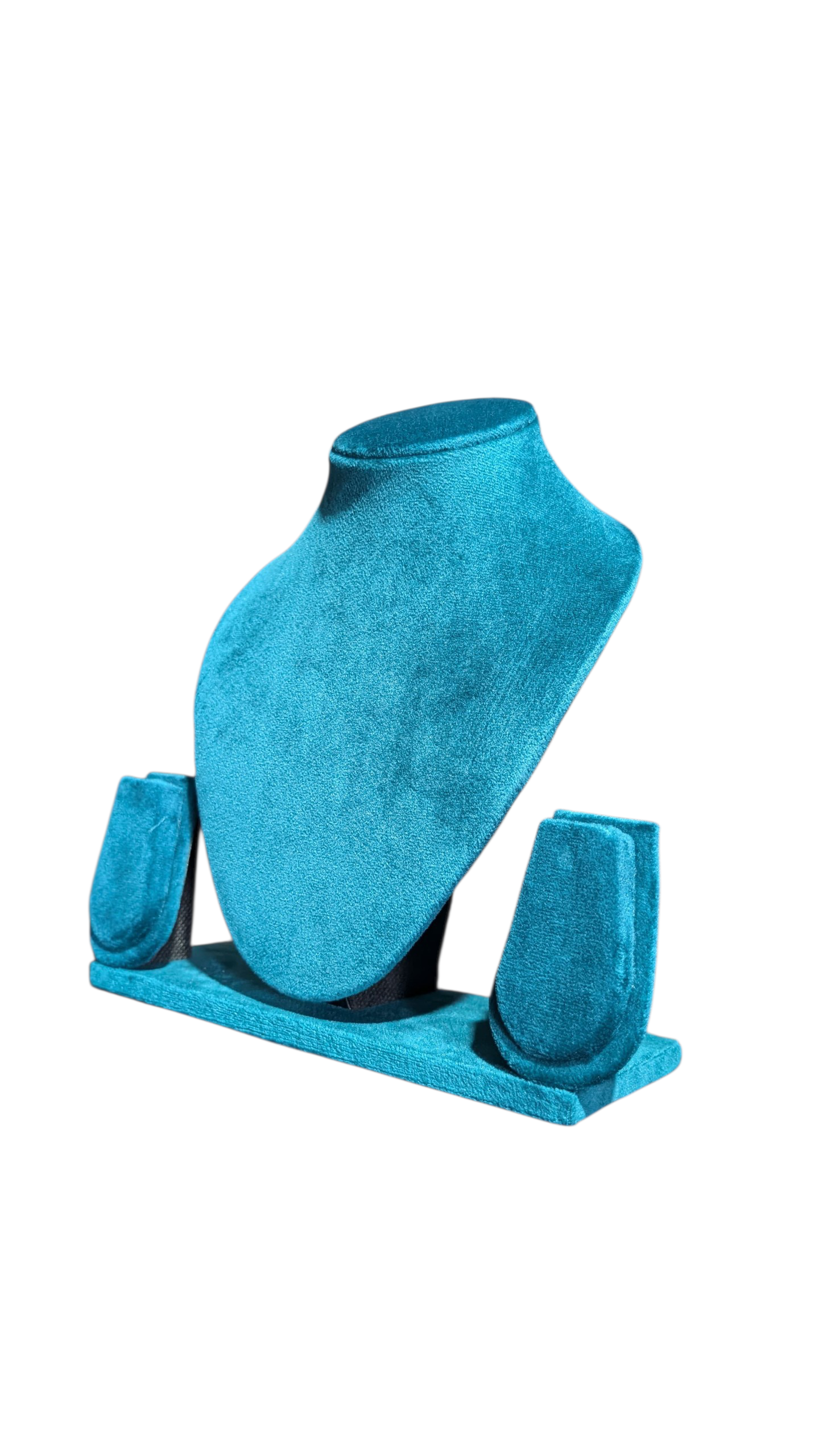 8 inch Suede velvet necklace stand (peacock colour)